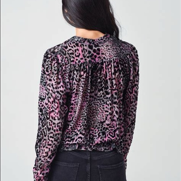 Zarin and Voltaire Tori Velours Devore blouse - Picture 3 of 5